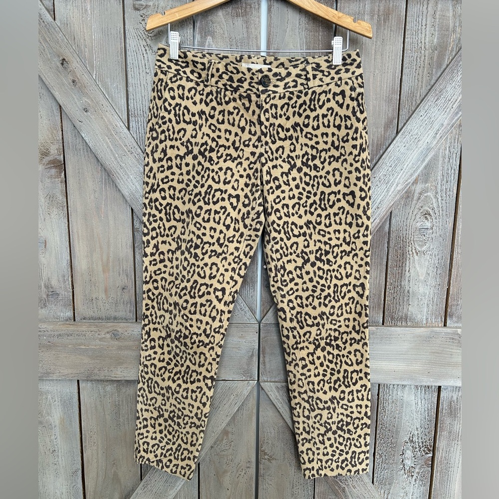 J. Crew animal print pants Sz 4